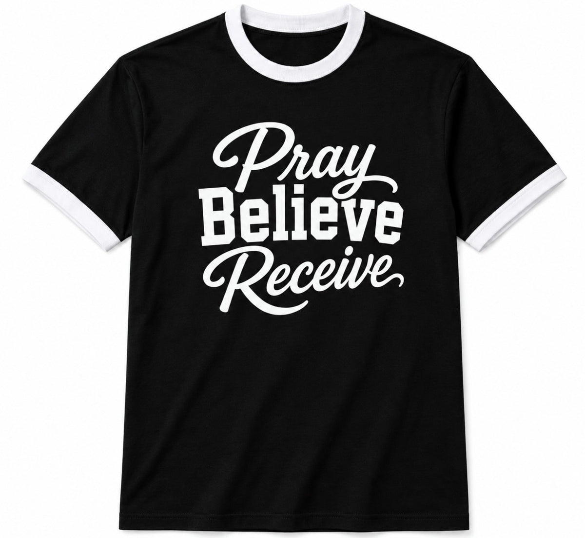 Black Faith Ringer T-Shirt